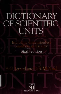 A dictionary of scientific units