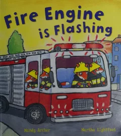 Fire engine is flashing