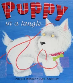 Puppy in a tangle