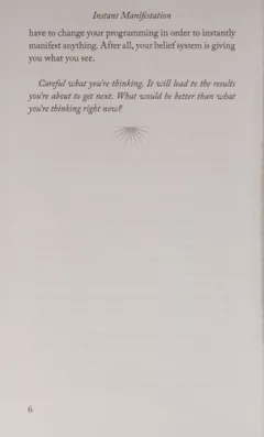 Instant manifestation