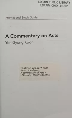 A commentary on Acts