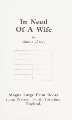 In Need of a Wife