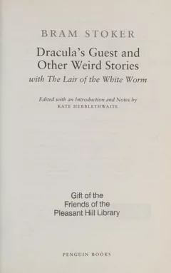 Dracula's guest and other weird stories