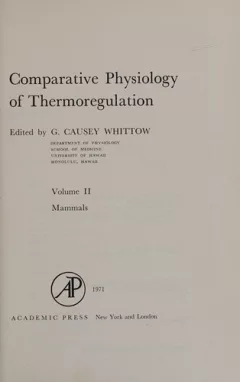 Comparative physiology of thermoregulation.