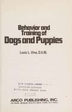Behavior and training of dogs and puppies