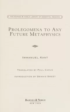Prolegomena to any future metaphysics