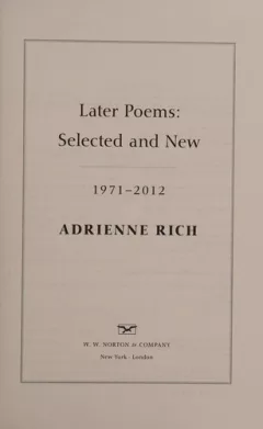 Later poems