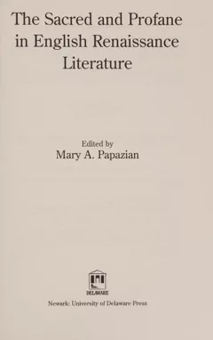 The sacred and profane in English Renaissance literature