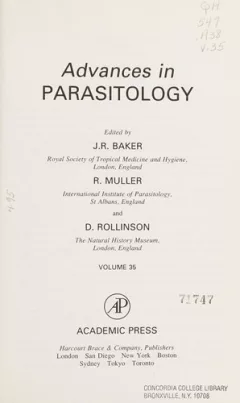 Advances in Parasitology, Volume 35