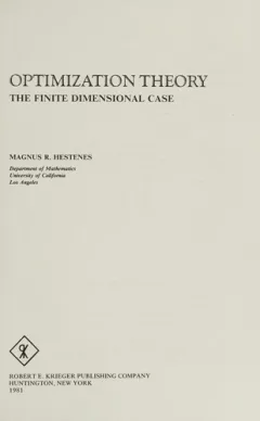 Optimization theory