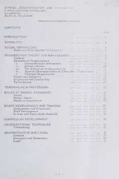 School administration and management