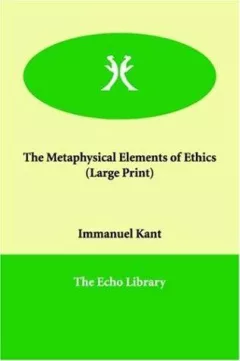 The Metaphysical Elements of Ethics