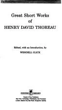 Great short works of Henry David Thoreau