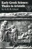 Early Greek science: Thales to Aristotle