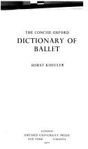 The Concise Oxford dictionary of ballet