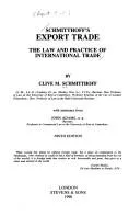 Schmitthoff's Export trade