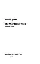 The war Hitler won; the fall of Poland, September 1939