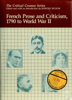 French prose and criticism, 1790 to World War II