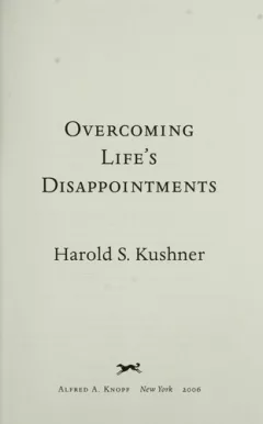 Overcoming life's disappointments