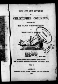 The life and voyages of Christopher Columbus