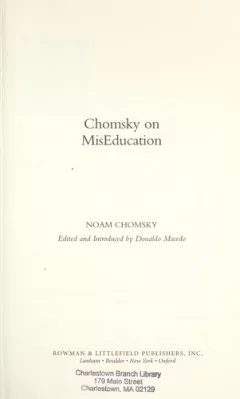 Chomsky on miseducation