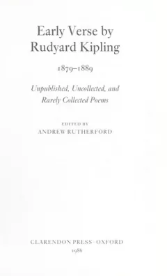 Early verse by Rudyard Kipling 1879-1889
