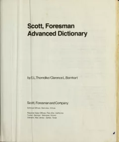 Scott, Foresman advanced dictionary