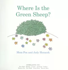 Where is the green sheep?