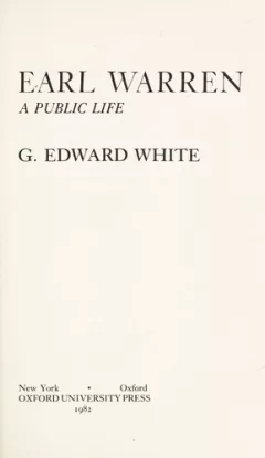 Earl Warren, a public life