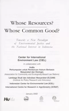 Whose resources? whose common good?