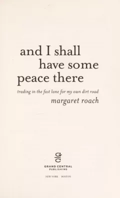 And I shall have some peace there
