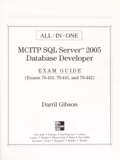 MCITP SQL server 2005 database developer