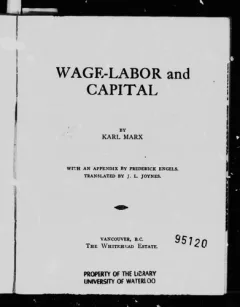 Wage-labor and capital