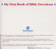 My first book of Bible devotions.