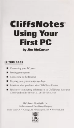 CliffsNotes using your first PC