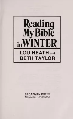 Reading my Bible in winter