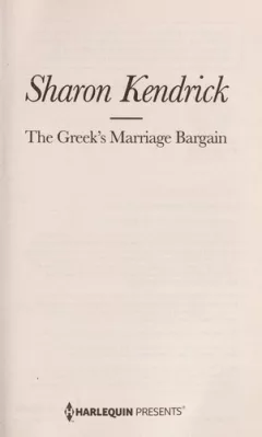 The Greek's Marriage Bargain
