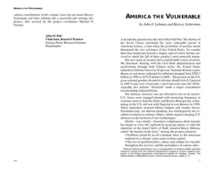 America the Vulnerable