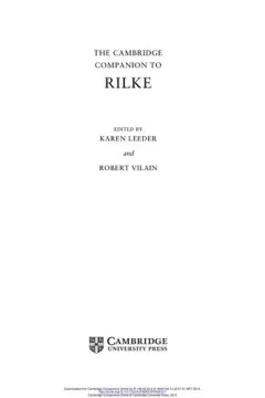 The Cambridge companion to Rilke