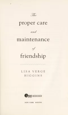 The proper care and maintenance of friendship