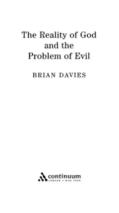 REALITY OF GOD AND THE PROBLEM OF EVIL.
