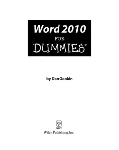 Word 2010 for Dummies