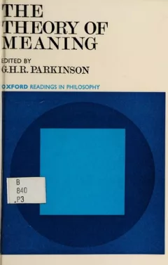 The theory of meaning
